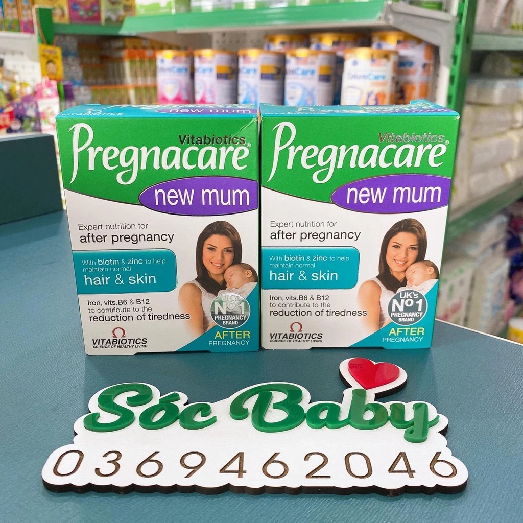 Date 11/2024 Vitamin Pregnacare New Mum Khôi phục Tóc và Da Cho Mẹ Sau Sinh hộp 56 viên - SÓC BABY