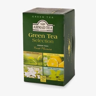 BST 4 vị Trà Xanh (Nhài, Chanh, Bạc Hà, Trà Xanh)  - Ahmad Green Tea Collection (túi lọc có bao thiếc - 20 túi/hộp)