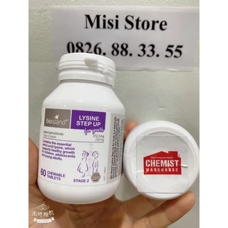 Lysine Bioisland của Úc, dạng bột và viên, hỗ trợ tăng chiều cao cho bé