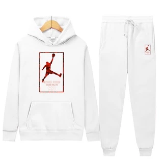 Bộ áo Hoodie nam nữ thương hiệu Jordan 2022 bộ xu hướng thời trang giải trí bộ đồ thể thao hai mảnh in hình mới