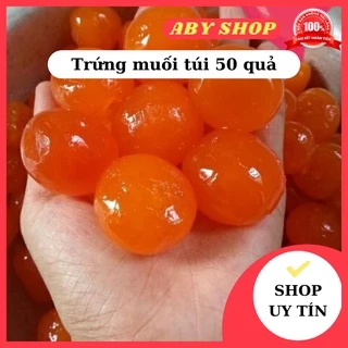 Trứng muối túi 50 quả ⚡ LOẠI NGON ⚡ trừng muối loại 13gram - 14gram phục vụ cho các bạn tự làm bánh tại nhà