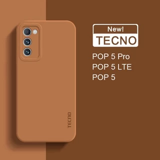 Ốp Điện Thoại Bằng Silicone Màu Trơn Chống Sốc Cho TECNO POP 5 Pro LTE 6 Go POVA 3