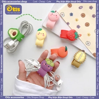 Dây Quấn Tai Nghe, Quấn Thu Gọn Cáp Sạc Dây Sạc Có Kẹp Chống Rối Phim Hoạt Hình Trái Cây Cute - Otis Shop