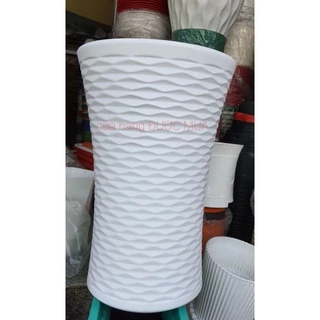 chậu nhựa trồng cây cao 60cm, đường kính miệng 40cm. chậu loa sóng size đại.