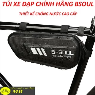 túi treo xe đạp thể thao chống nước cao cấp chính hãng BSOUL 07 cực đẹp, túi xe đạp túi xe máy vân cacbon form cứng