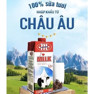 [Date 03/25]Thùng 12 lít sữa Ba Lan Mlekovita I love Milk