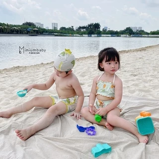 Bộ đồ bơi cho bé trai, bé gái từ 1-8 tuổi, bikini đi biển cho bé hình khủng long,cà rốt, thỏ dễ thương miniumbabyfashion