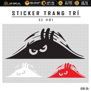 Sticker Ô Tô Thiết Kế Con Ma Dễ Thương | STOT-25 | Tem Decal Dán Xe Ô Tô Sườn Cửa Xe Cản Sau ... Chống Nước