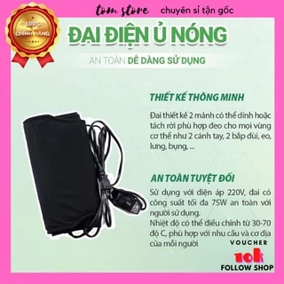 Đai quấn nóng ủ nóng điện thãi mỡ bụng Slim phiên bản Nút vặn tròn thường, Bảo Hành 1 đổi 1 trong vòng 6 tháng