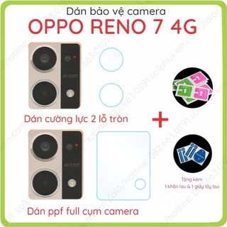 Dán bảo vệ camera Oppo Reno 7 4G, Reno 8 4G nano chống bể và ppf chống trầy