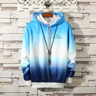 Áo khoác hoodie tay dài dáng rộng màu gradient thời trang cho nam size m - 3xl