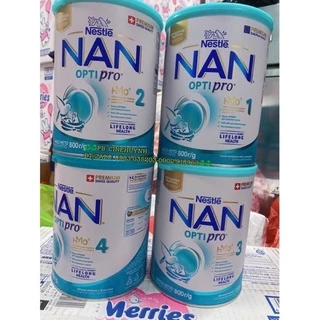 SỮA BỘT NAN HÀNG NỘI ĐỊA NGA HMO MẪU MỚI 800gr ĐỦ SỐ 1,2,3,4