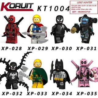 Xếp Hình Koruit Minifigures DC Marvel Superheroes Batman Deadpool Venom Mr.Frezze Thor KT 1004