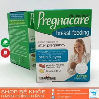 Vitamin Pregnacare Breast feeding cho mẹ sau sinh + Combo Viên lợi sữa cỏ Cari