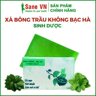 Xà bông trầu không bạc hà Sinh Dược 100gr/bánh SANEVN xà bông làm mát da, sạch khuẩn, giảm mụn ngứa