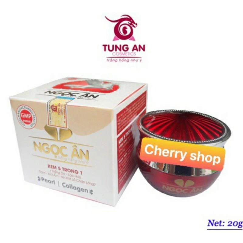 Kem ngọc ân trắng da, Lão hóa, Xóa nám, Giữ ẩm, Se khít lỗ chân lông 5 trong 1 (20g)