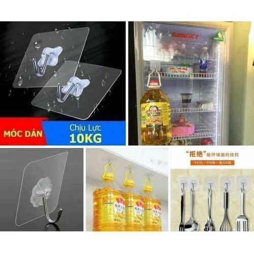 combo 10 móc dán tường siêu chắc