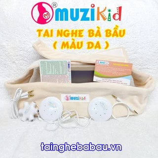 TAI NGHE BÀ BẦU CAO CẤP MUZIKID MÀU DA - HÀNG CHÍNH HÃNG - BẢO HÀNH 01 NĂM