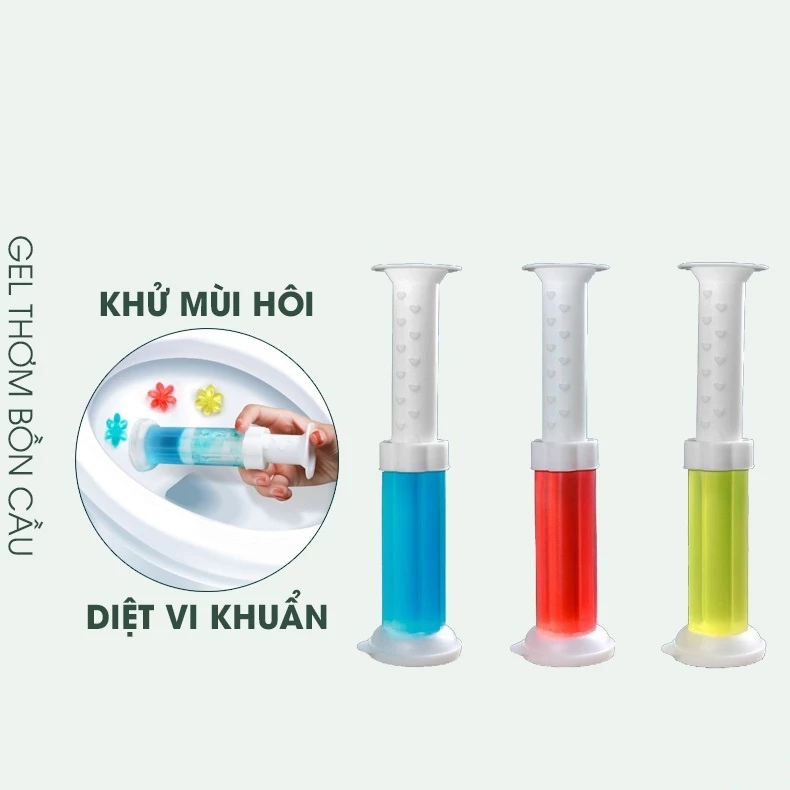 Gel thơm khử mùi làm sạch diệt khuẩn tẩy vệ sinh bồn cầu hình bông hoa