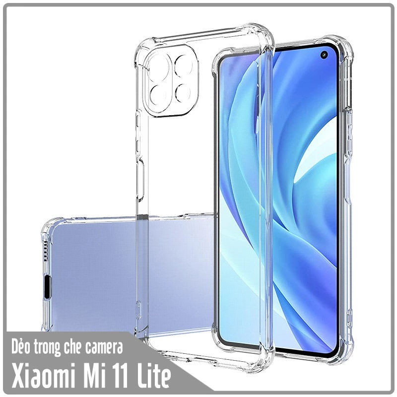 Ốp lưng cho Xiaomi Mi 11 Lite 4G - 5G - NE TPU Trong Suốt Che Camera