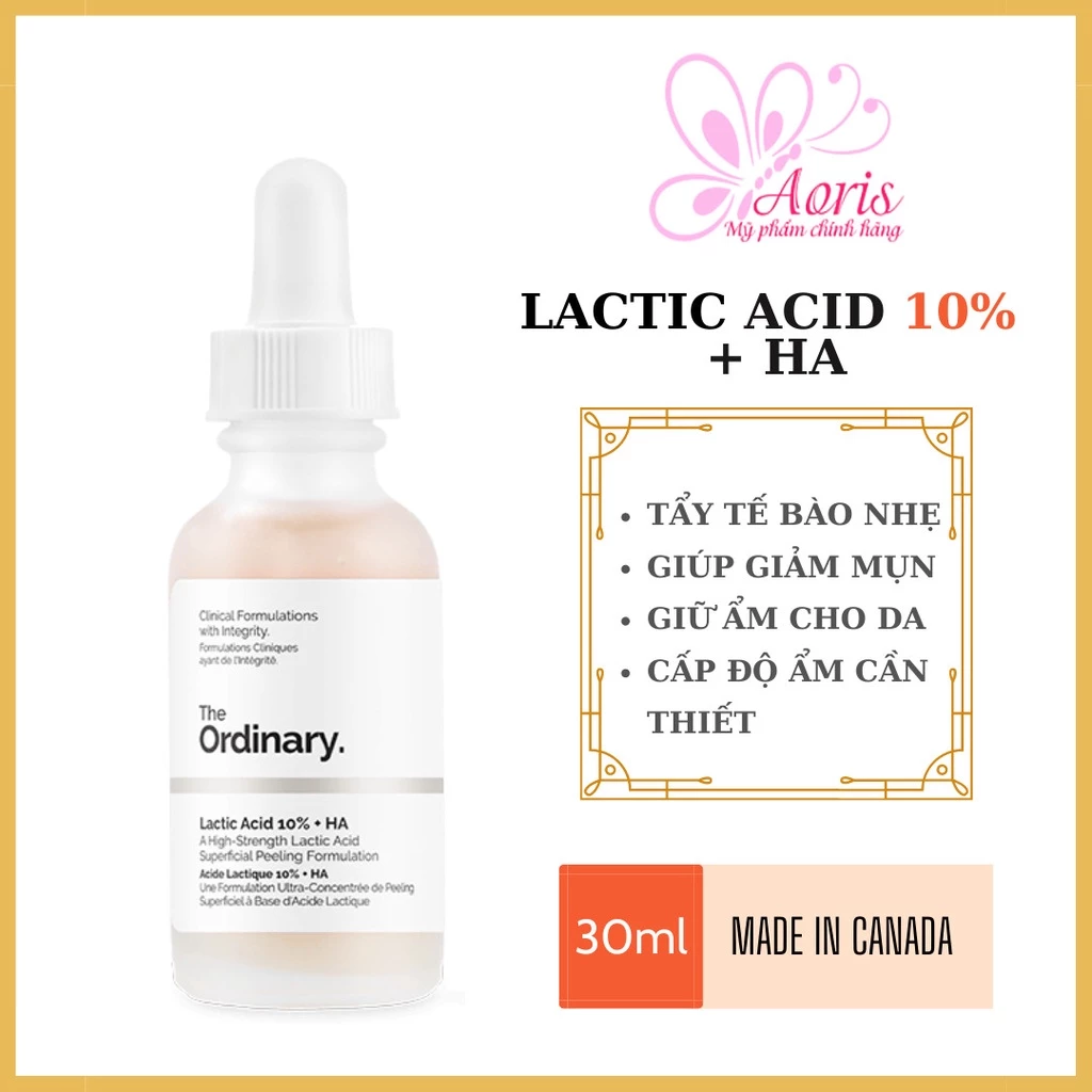 [CANADA- Full Bill]Tinh chất làm sáng da Lactic Acid 10% + HA - The Ordinary