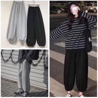 [Siêu Hot]Quần Jogger Nữ Dài Ống Rộng Có Bo SIMPLE Ulzzang (ẢNH THẬT)