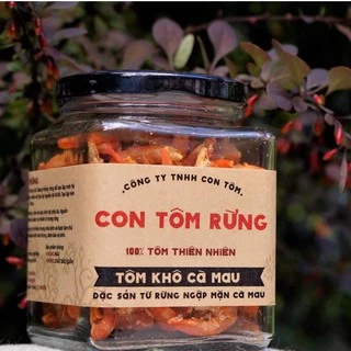 Tôm khô Cà Mau - Loại 1 - Hủ thủy tinh 150gr - Con Tôm Rừng