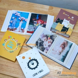 Combo 100 ảnh 10x15 ép Plastic + Album bìa họa tiết - Giấy ảnh chính hãng FUJIFILM