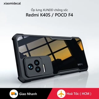 Ốp lưng XUNDD dùng cho Redmi K40S / POCO F4 Mặt lưng trong suốt, Viền TPU, Chống sốc