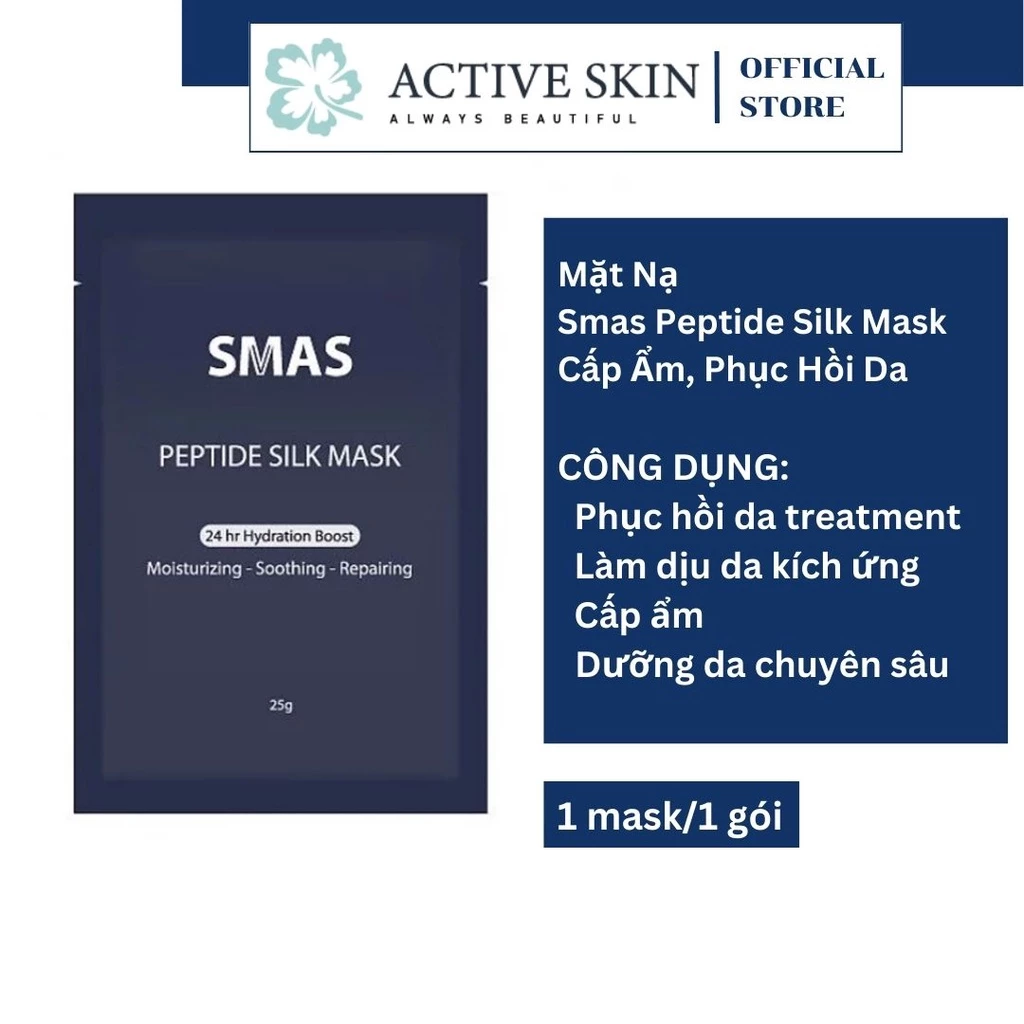 [Chính Hãng] Mặt Nạ Smas Peptide Silk Mask Phục Hồi Da Mềm Mịn Cấp Ẩm Chuyên Sâu