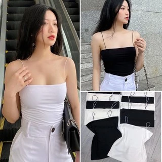 Áo Bra Cotton 2 Dây Sợi Bún Phong Cách Hàn B01