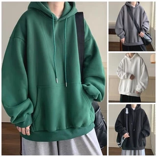 Áo Hoodie trơn basic nam nữ unisex form rộng mặc cực đẹp, chất nỉ cotton Hàn cao cấp, hợp mọi thời đại