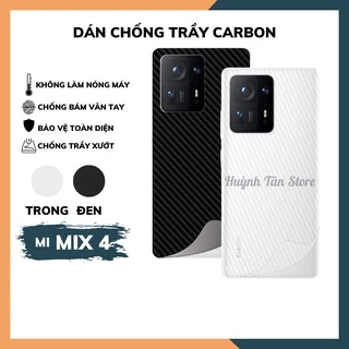 Miếng dán decal carbon mặt sau Xiaomi Mi Mix 4 5G chống trầy mặt lưng,chống bám vân tay (Tặng dán Camera Carbon)