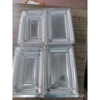 100 HỘP NHỰA H50 -ĐỰNG BÁNH BÔNG LAN/SU KEM H50 KÍCH THƯỚC 17 X 10 X 3.5 CM