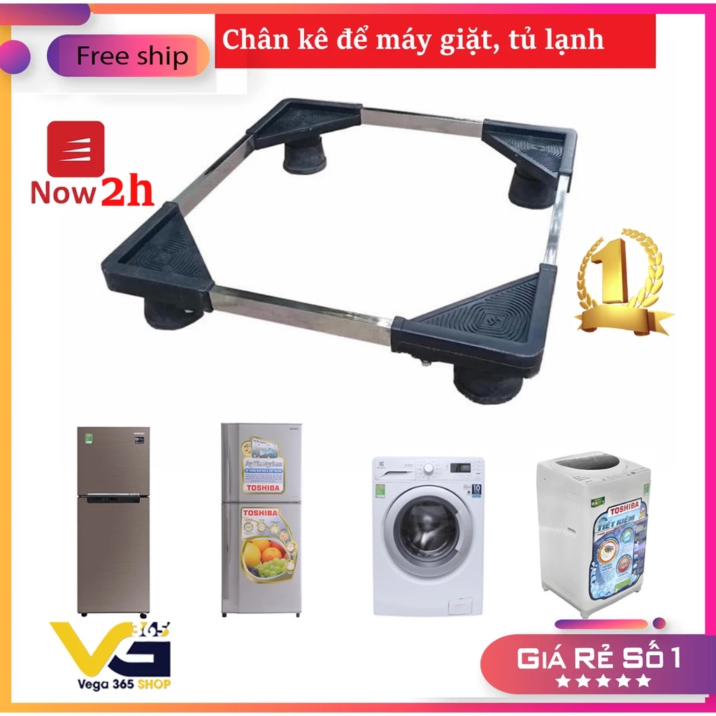 Chân kê Máy giặt - Tủ lạnh đa năng, chất liệu inox bền bỉ Vega365.vn