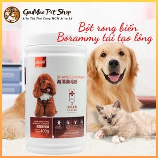 Sữa Bột rong biển Borammy tái tao lông, giúp lông chó mèo chắc khỏe - goumao pet