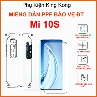 Dán Ppf  Xiaomi Mi 10s Full viền sau nhám trong