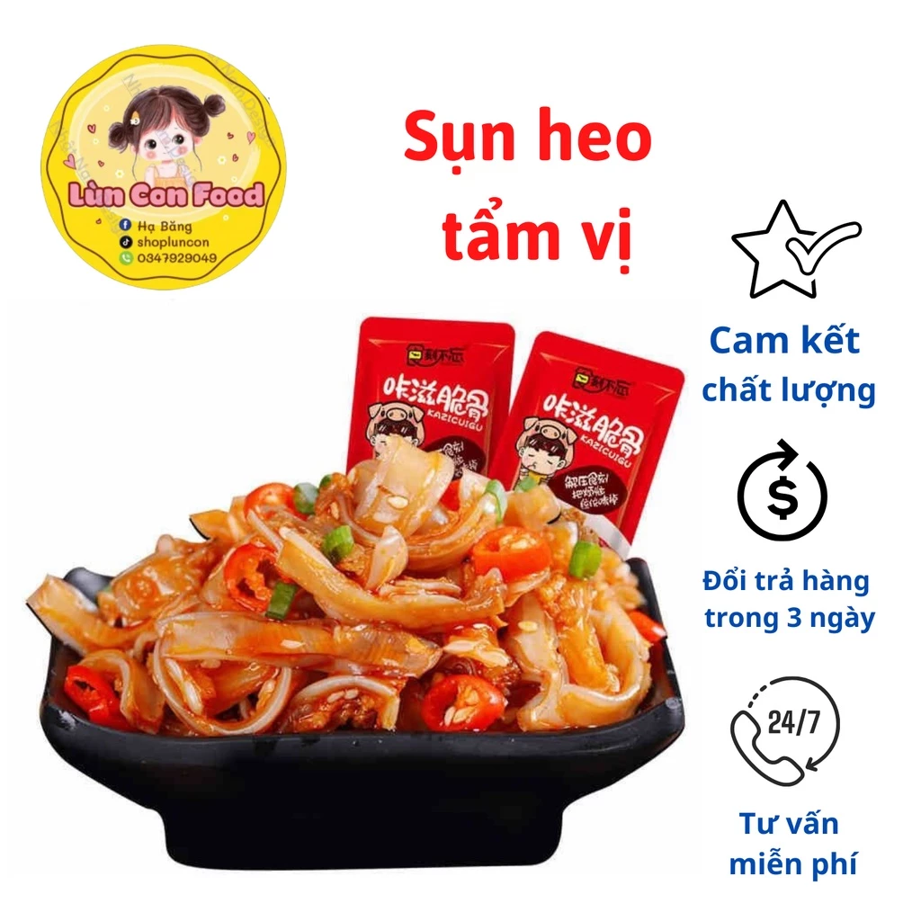 SỤN HEO ❤FREESHIP + HOÀN XU❤ SỤN HEO TẨM VỊ ĂN LIỀN - Lùn Con Food