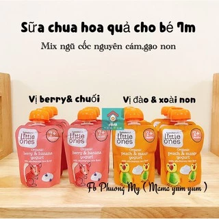 Date 10/2024-2025 - Sữa chua đào xoài mix bột gạo nguyên cám hữu cơ Little Ones cho bé 7 tháng của Anh