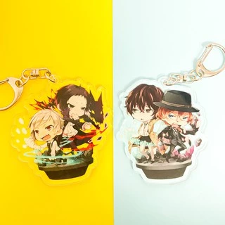 ( Mica trong acrylic ) Móc khóa BUNGOU STRAY DOGS VĂN HÀO LƯU LẠC VER COUPLE quà tặng xinh xắn dễ thương