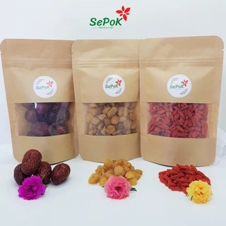 Combo: Táo Đỏ + Long Nhãn + Kỷ Tử - Mỗi Loại 100g (Loại 1, hạt to,đẹp) - SePok