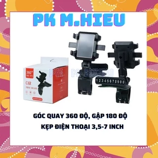 Giá đỡ điện thoại trên ô tô H4- Kẹp trên xe hơi xoay 360 độ chống rung treo trên taplo, gương chiếu hậu