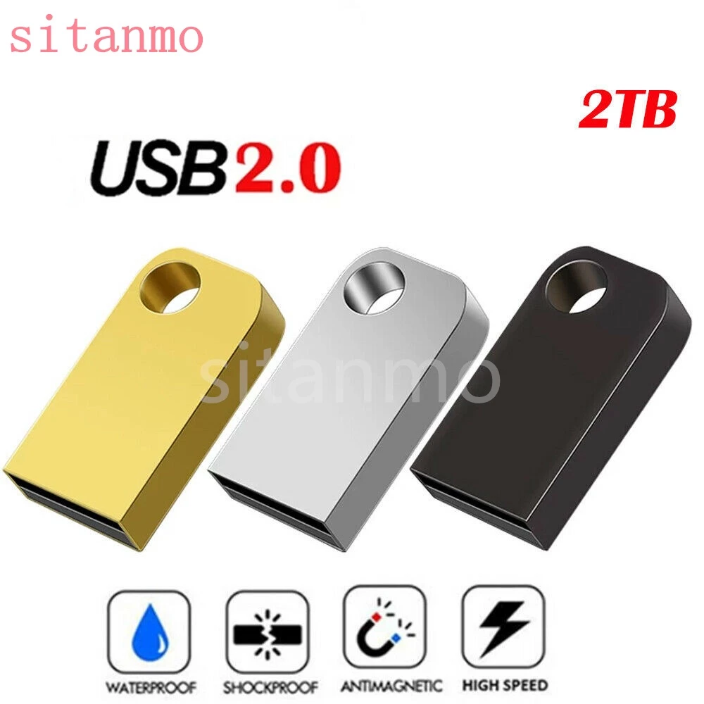 Siêu Mini USB Pendrive 2TB 1TB 128GB 64GB 32GB 16GB 8GB 4GB 2GB 1GB 2.0 Ổ đĩa Flash kim loại Dễ dàng mang theo