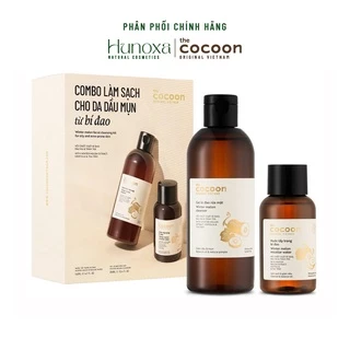 SPECIAL COMBO Gel bí đao rửa mặt 310ml + Nước tẩy trang bí đao 140ml làm sạch cho da dầu mụn từ bí đao Cocoon - HUNOXA