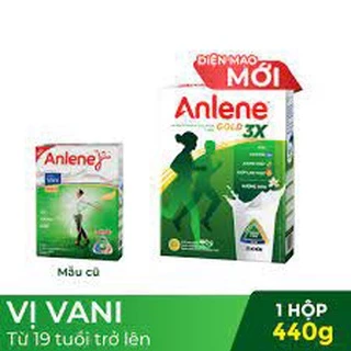 Mẫu mới - Sữa Anlene dành cho người trên 40 tuổi hộp giấy 440g.