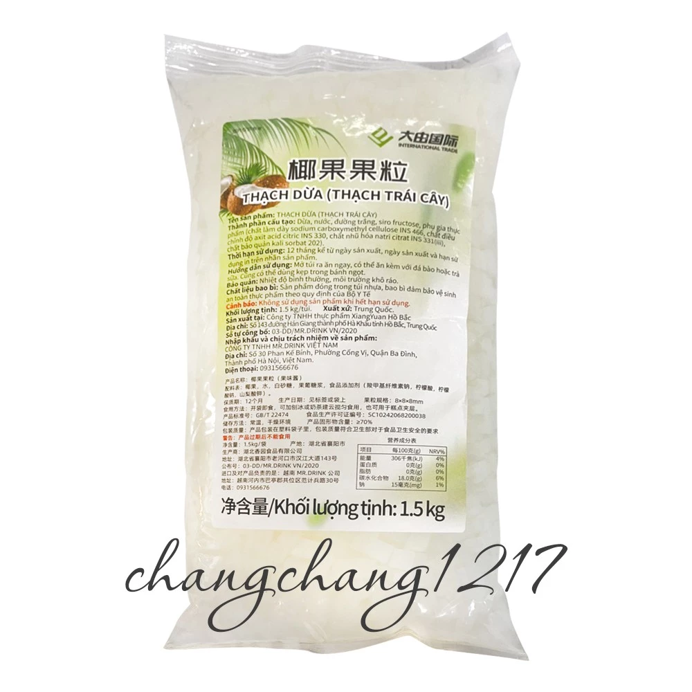 Thạch Dừa Daidu Trà Sữa KOI Gói 1kg5