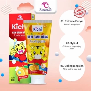 Kem đánh răng trẻ em Kichilachi 60gr - an toàn cho bé khi nuốt Kichi