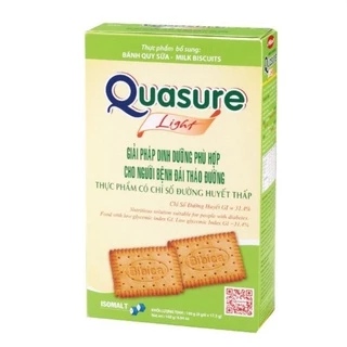 Bánh Quy Quasure Light Sữa Hộp 140gr Bibica - Thực Phẩm Dành Cho Người Ăn Kiêng, Tiểu Đường