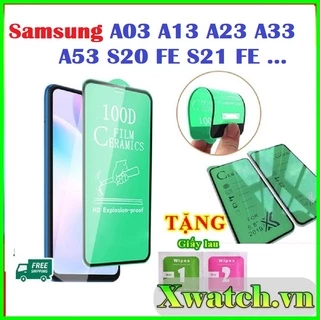 Cường lực 100D dẻo Full màn Samsung A03 A04 A13 A23 A33 A53 A73 S20 Fe S21 Fe A750 A730 J8 2018 A7 2018 J4 plus J6 plus