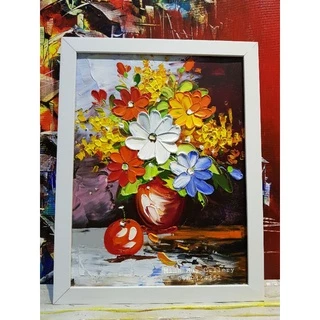 TRANH HOA BỐN MÙA MIX - TRANH SƠN DẦU VẼ TAY MINH HUY GALLER 45X35CM